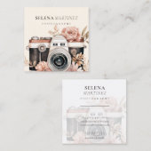 Modèle de carte de visite florale Boho (Devant / Derrière)