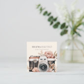 Modèle de carte de visite florale Boho (Debout devant)