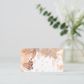Modèle de carte de visite florale Boho (Debout devant)