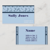 Modèle de carte de visite florale délicat (Devant / Derrière)