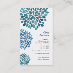 Modèle de carte de visite florale pour femmes mod