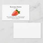 Modèle de carte de visite fraise (Devant / Derrière)