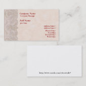 Modèle de carte de visite frontalière Rose élégant (Devant / Derrière)