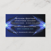 Modèle de carte de visite futuriste Hi Tech (Dos)
