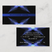 Modèle de carte de visite futuriste Hi Tech (Devant / Derrière)