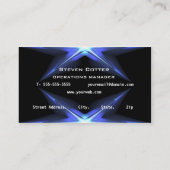 Modèle de carte de visite futuriste Hi Tech (Dos)