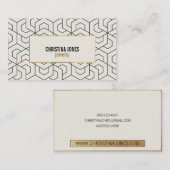 ← Modèle de carte de visite géométrique chic (Devant / Derrière)