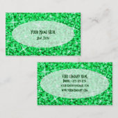 Modèle de carte de visite Glitz Green Oval (Devant / Derrière)