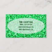 Modèle de carte de visite Glitz Green Oval (Dos)