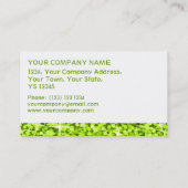 Modèle de carte de visite Glitz Lime blanc rayé (Dos)