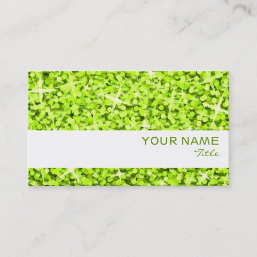 Modèle de carte de visite Glitz Lime blanc rayé (Devant)