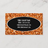 Modèle de carte de visite Glitz Orange Black Oval (Dos)