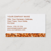 Modèle de carte de visite Glitz Orange blanc rayé (Dos)