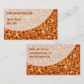 Modèle de carte de visite Glitz Orange Curve (Devant / Derrière)