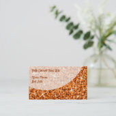 Modèle de carte de visite Glitz Orange Curve (Debout devant)