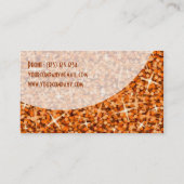 Modèle de carte de visite Glitz Orange Curve (Dos)