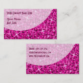 Modèle de carte de visite Glitz Pink Curve (Devant / Derrière)
