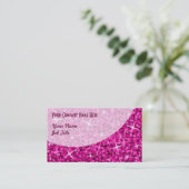 Modèle de carte de visite Glitz Pink Curve (Debout devant)