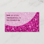 Modèle de carte de visite Glitz Pink Curve (Dos)