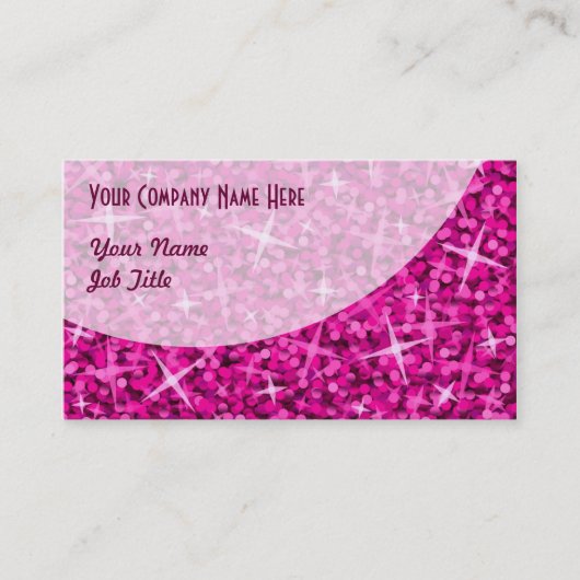 Modèle de carte de visite Glitz Pink Curve (Devant)