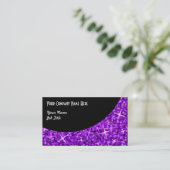 Modèle de carte de visite Glitz Purple Black Curve (Debout devant)