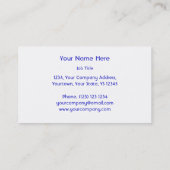 Modèle de carte de visite Glitz Royaume-Uni blanc (Dos)