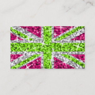 Modèle de carte de visite Glitz UK Lime
