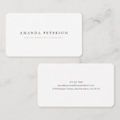 Modèle de carte de visite Gold Grey simple et élég (Devant / Derrière)