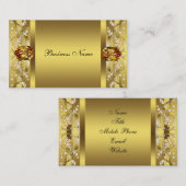 Modèle de carte de visite Gold Scroll élégant (Devant / Derrière)