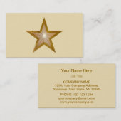 Modèle de carte de visite Gold Star (Devant / Derrière)