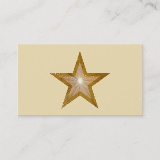 Modèle de carte de visite Gold Star (Devant)