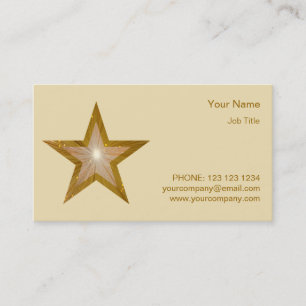 Modèle de carte de visite Gold Star