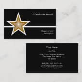 Modèle de carte de visite Gold Star blanc (Devant / Derrière)