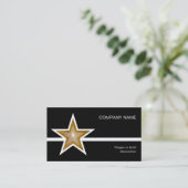 Modèle de carte de visite Gold Star blanc (Debout devant)