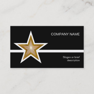Modèle de carte de visite Gold Star blanc