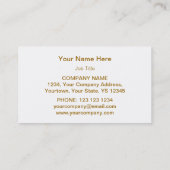Modèle de carte de visite Gold Star blanc (Dos)