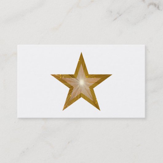 Modèle de carte de visite Gold Star blanc (Devant)