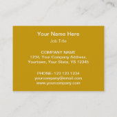 Modèle de carte de visite Gold Star chubby (Dos)