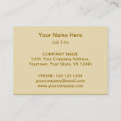 Modèle de carte de visite Gold Star chubby crème (Dos)