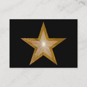 Modèle de carte de visite Gold Star chubby noir