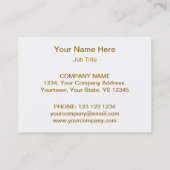 Modèle de carte de visite Gold Star chuby blanc (Dos)