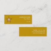 Modèle de carte de visite Gold Star maigre or (Devant / Derrière)