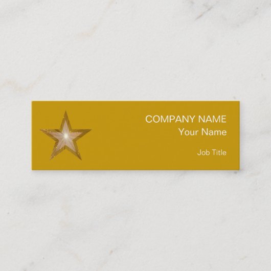 Modèle de carte de visite Gold Star maigre or (Devant)