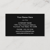 Modèle de carte de visite Gold Star noir (Dos)