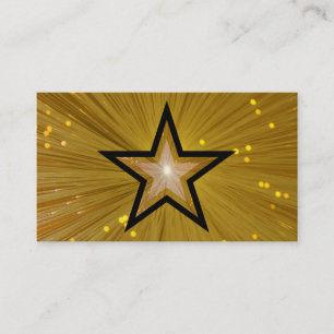 Modèle de carte de visite Gold Star noir