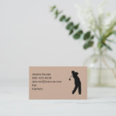 Modèle de carte de visite Golfer Tan (Debout devant)