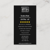 Modèle de carte de visite Google Review (Dos)