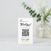 Modèle de carte de visite Google Review (Debout devant)