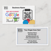 Modèle de carte de visite Google Review moderne (Devant / Derrière)