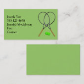 Modèle de carte de visite Green Tennis (Devant / Derrière)